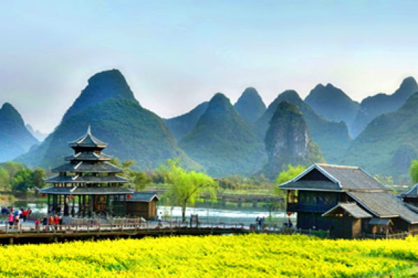 V线--桂林•阳朔•银子岩 大漓江外宾船•印象刘三姐四天全景纯玩高铁美食团